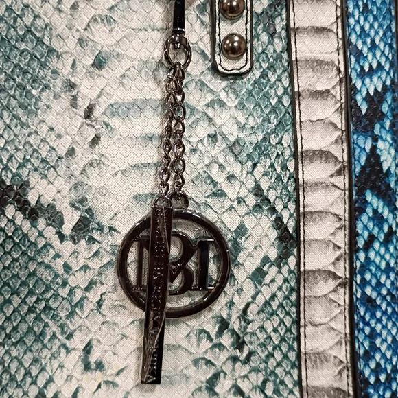 Badgley Mischka Vibrant Snake Print Tote - Picture 3 of 7
